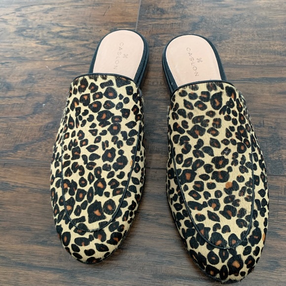 caslon leopard mules